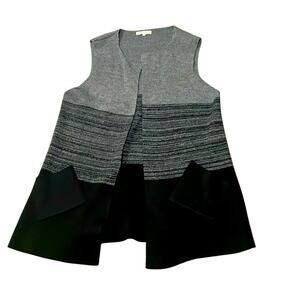 Made in Italy. Cocogio Striped Merino Wool Long Sweater Vest. L